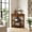 Brown, variant on 3-Tier Triangle Corner End Table with Solid Wood Legs and Waterproof Top - Brown