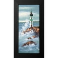 thumbnail image 2 of Burgy 10x18 Black Modern Framed Museum Art Print Titled - Lighthouse II, 2 of 5