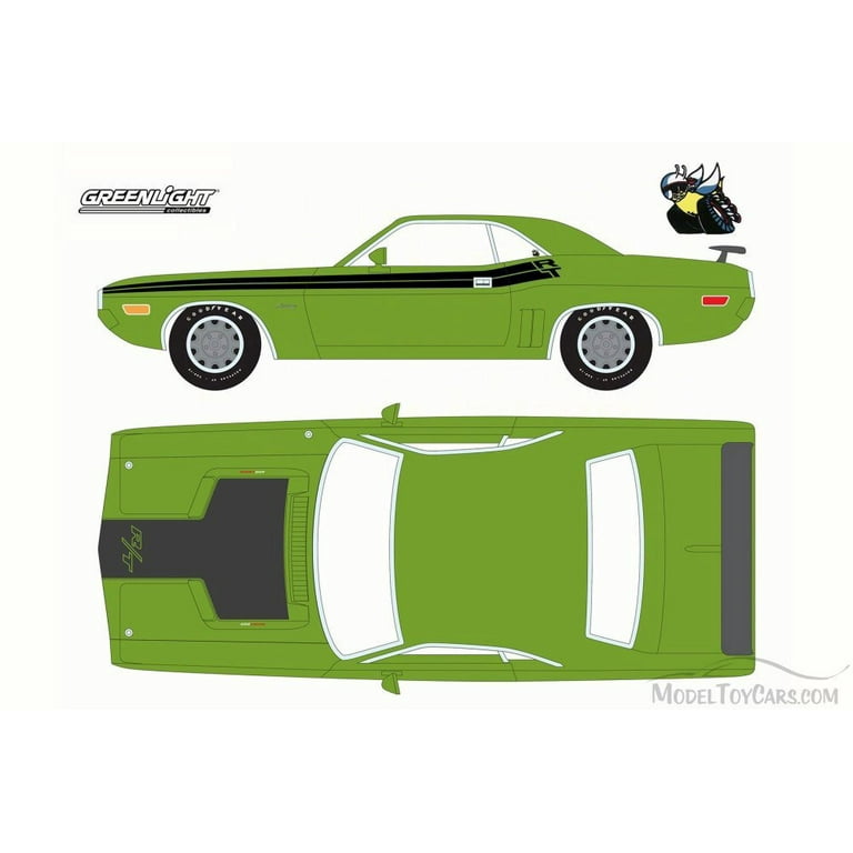 1971 Dodge Challenger R/T Hemi, Green - Greenlight 12960 - 1