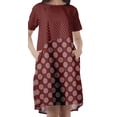 thumbnail image 3 of Moomaya Robes à Manches Courtes Grande Taille pour Femmes Col Rond Mini Tuniques Robes, 3 of 4