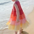 thumbnail image 6 of PINQI Swing Kid Girls Dresses 3 To 8 Years Cute Girls Rainbow Gradient Sleeveless Sundress Princess Dress Swing Beach Dress, 6 of 9