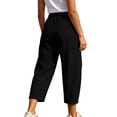 thumbnail image 5 of Women's Sweatpants Lounge with Elastic Waist Ladies' Wide Leg Curved Knife Casual Loose 9-inch Elastic Waist Drawstring Pocket Long Sweatpants Comfy Sweatpants for Women Gifts for Her, 5 of 8