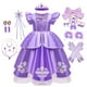 thumbnail image 2 of Disney Vestido de Princesa Sofía para niñas, disfraz de fiesta de cumpleaños, púrpura, Sophia, ropa de lujo para bebé, Cosplay de Halloween Fivean unisex, 2 of 2