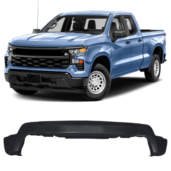 Front Bumper Face Bar Without Holes For 2022 2023 Chevrolet Silverado 1500 Black