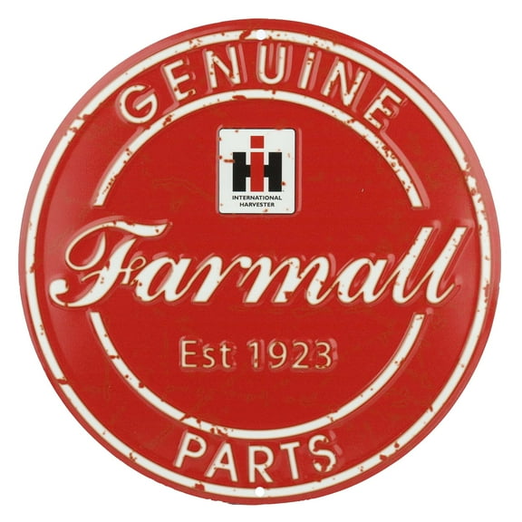 IH Farmall Genuine Parts 12in Round Sign, Sign-1906