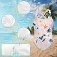 thumbnail image 6 of Uorisanigo Cute Floral Girls Swimsuits Kids One Piece Summer Beach Swimwear Crossback Straps Quick Dry Bathing Suit, Size 5-6, 6 of 7