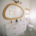 thumbnail image 1 of Mirrorize Canada 27x40 Brown Rattan Irregular Mirror, 1 of 5