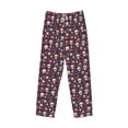 thumbnail image 6 of Daiia Skull flower leaf colorful Men's Sleep Pant with Pockets and Drawstring,Pajama Pants-Small, 6 of 9