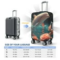thumbnail image 4 of Fuzoiu Flower White Dolphin Print Suitcase Cover,Washable Luggage Covers for Suitcase,Elastic Luggage Protector Cover,Scratch Resistant Travel Suitcase Covers-Large, 4 of 7