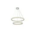 thumbnail image 3 of Elegant Lighting Bowen 32 Inch Adjustable Led Chandelier In Chrome, 3 of 10