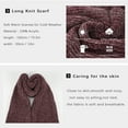 thumbnail image 4 of FZ FANTASTIC ZONE Woman Men Winter Warm Hat Beanie Long Scarves Touch Screen Gloves Knit Set, Winered, 4 of 8