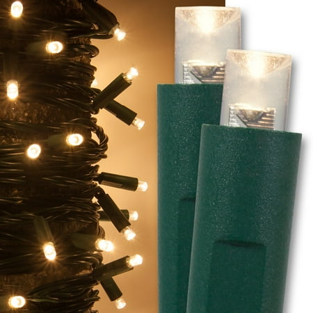 Led Warm White String Lights Kringle Traditions 5mm Warm White LED Christmas Lights, Mini LED String Lights; 50 Lights, Green Wire ()