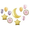 Twinkle Little Star Gold Moon Baby Girl Shower Party (11) Mylar & Latex Balloons