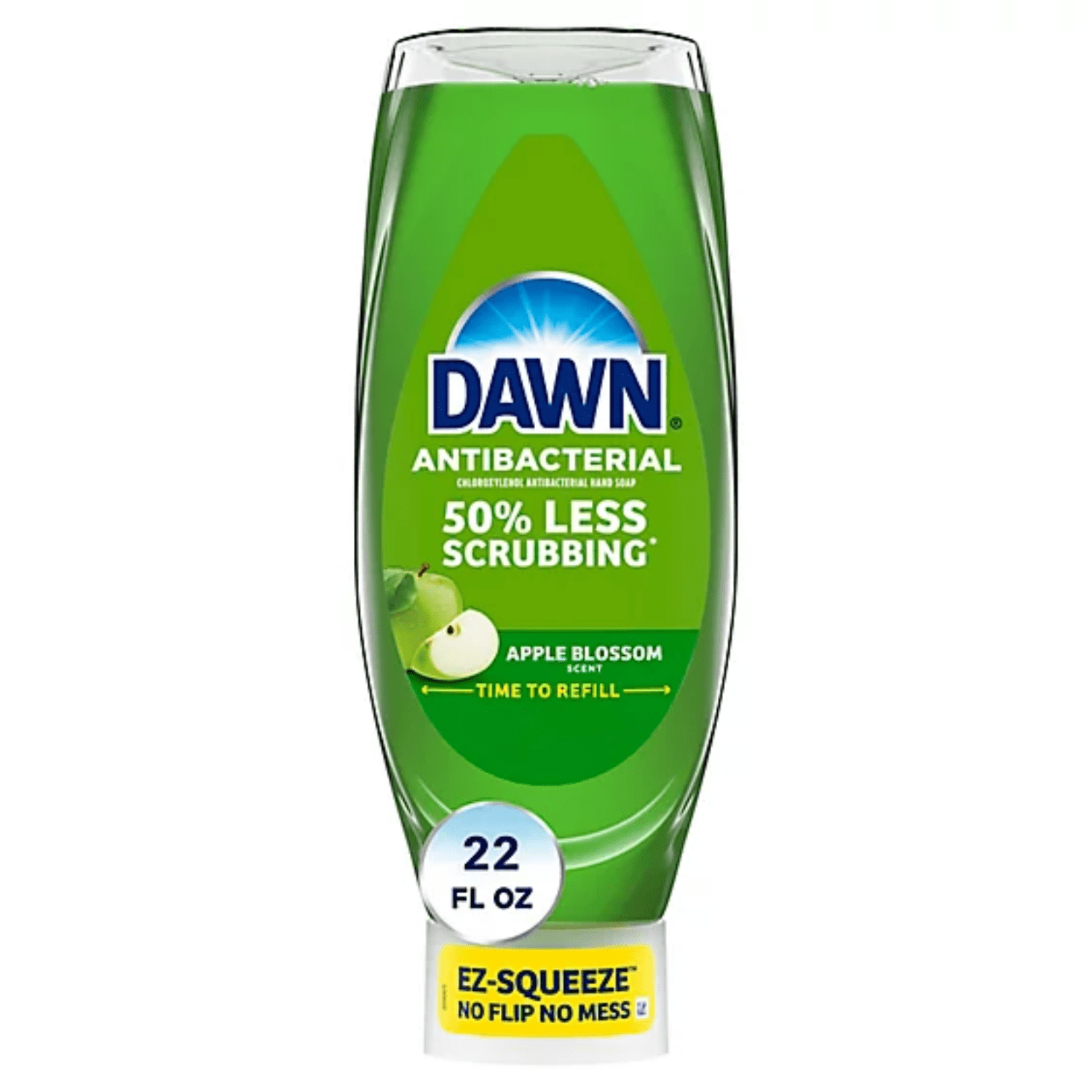 Dawn Ultra EZ‑Squeeze Dish Liquid Apple Blossom 22 oz × 3 Pack – Antibacterial, Less Scrubbing & Apple Scent