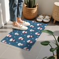 thumbnail image 4 of Blue Christmas Snowman Pattern Door Rugs,Washable Non Slip Door Mats Indoor,Decorative Door Mats,Entry Mat Indoor for Entrance,Bedroom,Kitchen,Bathroom,16"x24", 4 of 6