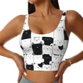 thumbnail image 3 of Goofa Doodle Cute Cat Printed Sports Bras for Women, High Impact Running Bra Workout Crop Tank Tops Longline Sports Bra Push up-Small, 3 of 9