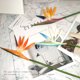 thumbnail image 2 of Pajarito de flores artificiales, ramo de flores artificiales de ave del paraíso de tacto real, flores falsas para decoración del hogar, jardín, boda, fiesta, 2 of 8