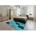thumbnail image 5 of Ahgly Company Machine Washable Indoor Square Transitional Teal Green Area Rugs, 3' Square, 5 of 7