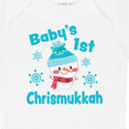 thumbnail image 4 of Inktastic Baby's 1st Chrismukkah with Cute Snowman and Snowflakes Boys or Girls Baby Bodysuit, 4 of 5