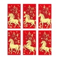 thumbnail image 2 of Miogawg Enveloppes Rouges avec Paquets d'Argent Cheval pour l'Année du Cheval 2026 Hong Bao Pochettes Rouges, 2 of 6
