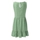thumbnail image 5 of Vestidos largos Fnochy para mujer, vestido de verano en liquidación, moda, cuello redondo, sin mangas, lunares, suelto, vestido con volantes grandes, 5 of 7