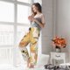 thumbnail image 5 of Fotbe Groovy Floral Pantalones de Pijama para Mujer, Pantalones de Dormir, Pantalones Pj con Cordón y Bolsillos-Large, 5 of 6