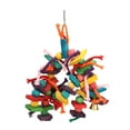 thumbnail image 1 of Parakeet Chewing Toy Multicolored Natural Wooden Blocks Toy for Macaws Pet BirdsThick Rope, 1 of 14