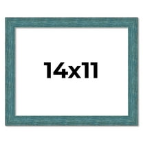 14x11 Frame Blue Rustic Barnwood Solid Wood Picture Frame Width 1.25 Inches | Interior Depth 0.5