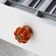 thumbnail image 2 of 8 x Ceramic Drawer Knobs Pumpkin Shape Furniture Knob for Kitchen Drawers and Cupboards (Orange), 2 of 5