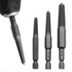 thumbnail image 4 of Juego de 5 brocas extractoras de tornillos con guía para taladro central, extractor de pernos rotos y dañados, vástago hexagonal y llave para herramientas de mano rotas, 4 of 5