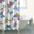 thumbnail image 5 of Fantasy Watercolor Butterfly Shower Curtain Waterproof Bathroom Curtain 36x72 Inches Artistic Design Machine Washable Quick Dry Includes Hooks, 5 of 5