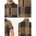 thumbnail image 6 of Lars Amadeus Men's Linen Henley Short Sleeve Button Down Shirts, 6 of 6