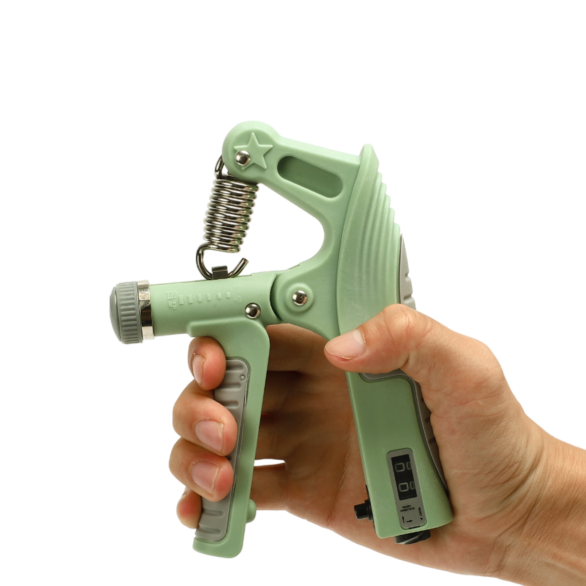 Unique Bargains R Shape Hand Grip Strengthener Adjustable Strength for Fitness Green