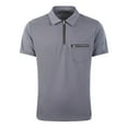 thumbnail image 3 of Mens T-Shirt Short Sleeve Zipper Pocket Solid Holiday Tops Workout Shirts,Grey,S, 3 of 4