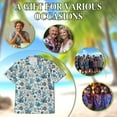 thumbnail image 4 of Coral Hawaiian Shirt for Men, Button Down Summer Beach Short Sleeve, Ocean Lover Gifts, S-5XL, 4 of 4