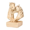 thumbnail image 1 of Figura de cabeza de caballo doble, adorno de escritorio, artesanía decorativa de resina nórdica, caballo Color de la madera, 1 of 9