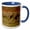 Blue/White, variant on 3drose, Eastern Grey Kangaroos, Queensland. Australia-au01 Pox0196 - Pete Oxford, 11oz Two-tone Red Mug