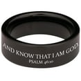 thumbnail image 6 of Be Still and Know That I am God Style 1 Tungsten Carbide Ring, 6 of 8