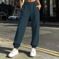 thumbnail image 5 of Levmjia Women's Solid Color Jogger Pants High Waisted Drawstring Elastic Waist Casual Sweatpants with Pockets Tapered Cuffed Lounge Pants, 5 of 8