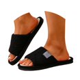 thumbnail image 6 of Bibifish Mens Womens Fuzzy Slippers Open Toe Open Back Terry Cloth Plush Upper Non Slip Slip On Indoor Warm Winter Slippers, 6 of 7