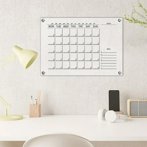 RKSTN Weekly Planning Note Board Hanging Erasable Acrylic Weekly Plan Note Board Lanyard Message Board Monthly Plan Memo Board 5ml
