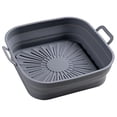 thumbnail image 1 of 2PCS Fryer Silicone Liners Food Grade High Temperature Resistant Raised Edge for Kitchen Tool, Easy to Clean, 3D Drainage Groove, 1 of 8