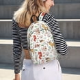 thumbnail image 5 of Disketp Cute Little Animals print Canvas Backpack Lightweight Travel Daypack Student Rucksack Laptop Backpack-, 5 of 5