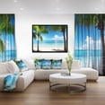 thumbnail image 3 of Designart ' Palm Trees and Sea ' Landscape Photography Framed Canvas Print, 3 of 3