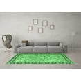 thumbnail image 3 of Ahgly Company Indoor Square Animal Emerald Green Traditional Area Rugs, 6' Square, 3 of 4