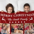 thumbnail image 5 of AISENIN Custom Merry Christmas New Year Gifts Personized Throw Blankets With 9 Photos Text Flannel Blankets for Friends Kids Couples Family, 5 of 5