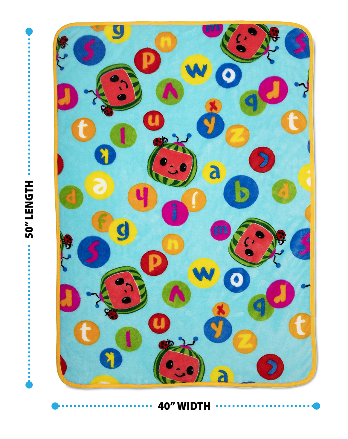 CoComelon Coral Plush Toddler Blanket, 40" x 50", Blue photo 6