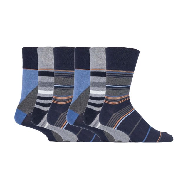 Gentle Grip - 6 Pairs Mens Gentle Grip Non Elastic Socks
