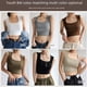 thumbnail image 2 of Camisola de algodón tejida con tirantes anchos para cubrir el pecho, prenda exterior sin mangas de verano para mujer, top ajustado para chica sexy, 2 of 6