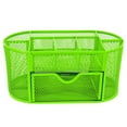thumbnail image 1 of Mesh Desk Pen Holder 8 Compartments and 1 Slide Drawer Pencil Scissors No.03, 1 of 9